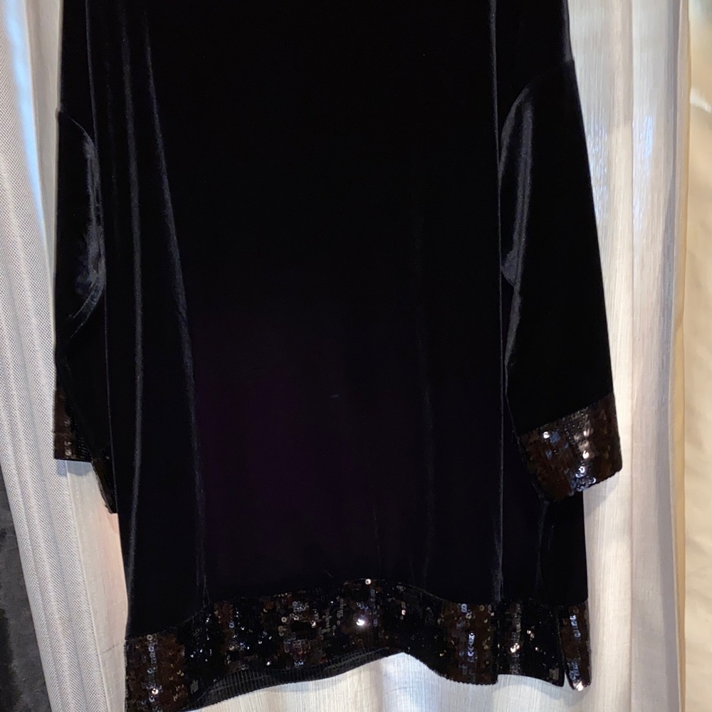 Joan Vass Black Plus Top - Picture 6 of 7